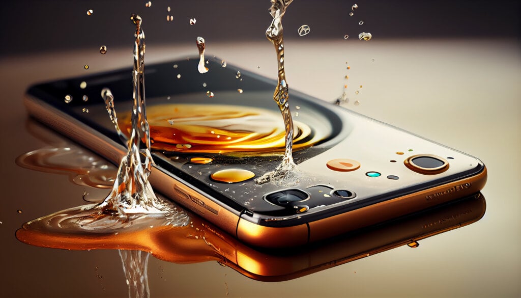 Danos por líquidos no celular? Saiba o que fazer! | Foto: Freepik.